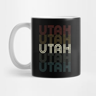 Utah - Retro Repeating Text Mug